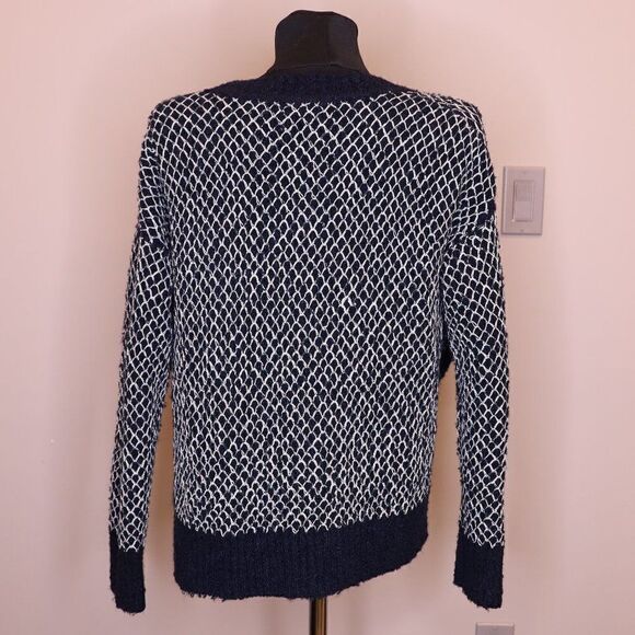 Jonathan Simkhai Fence Chenille Cut Out Cropped Sweater Sz S - Picture 4 of 9